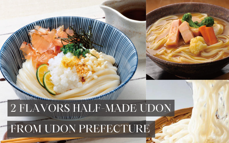 2 Flavors of Half-made Udon from Udon Prefecture